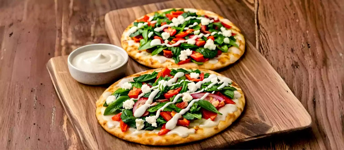 Garlic Sauce Veggie Flatbread